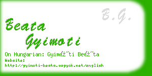 beata gyimoti business card